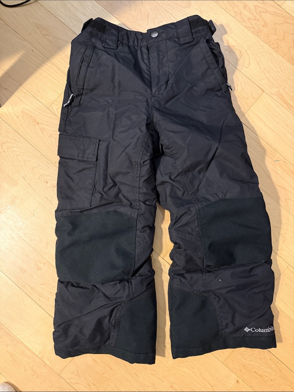 Kids Black Cargo Snow/Ski Pants